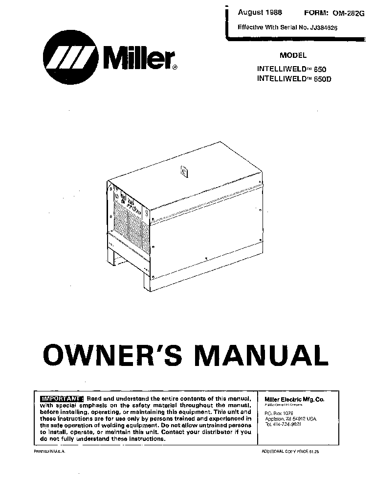 Where can you find Miller welder manuals?